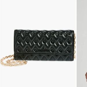 ALENTINO BY MARIO VALENTINO Cesare Quilt & Stud Leather Shoulder Bag